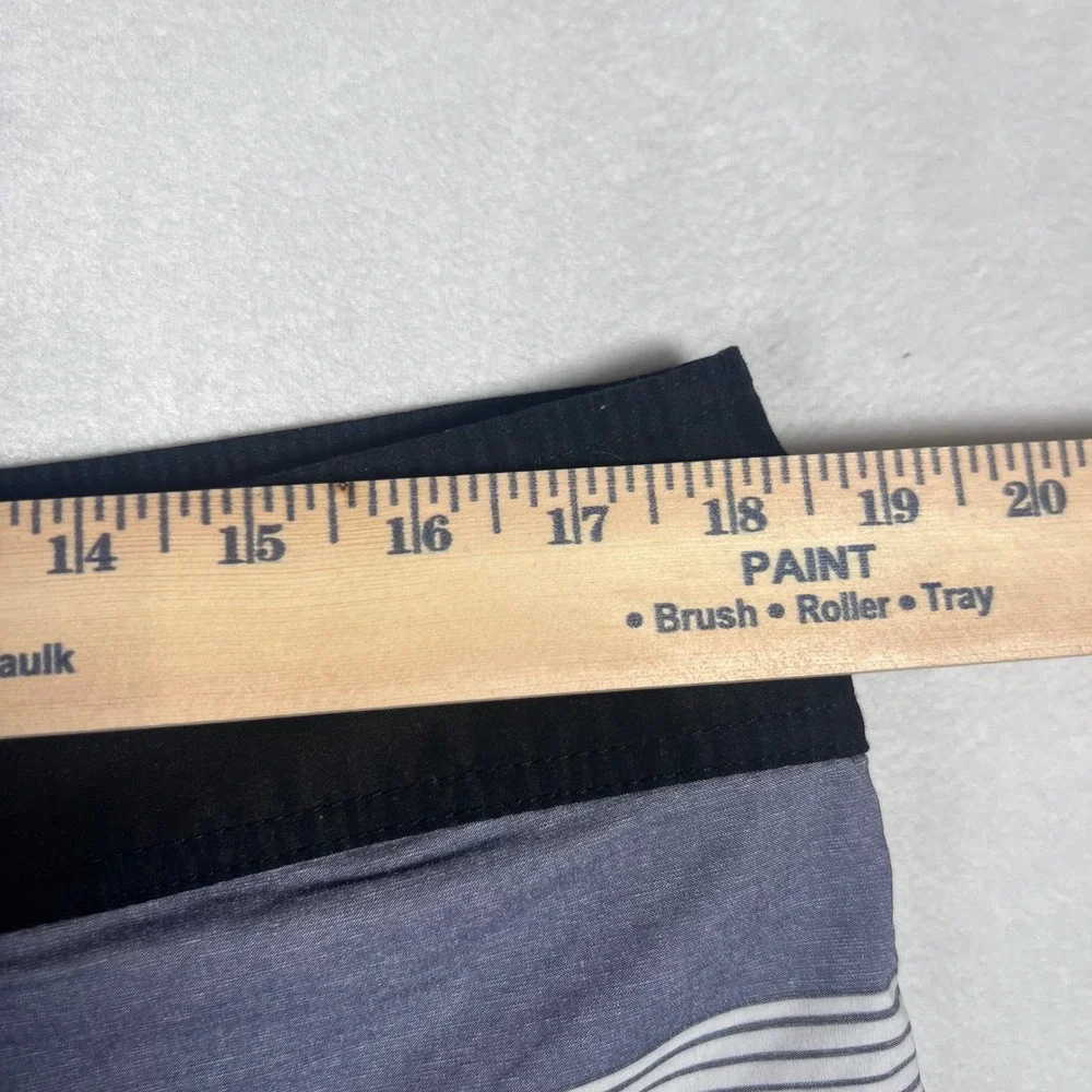 Ezekiel Mens Striped Board Shorts Blue Pink Grey Swim Trunks Size 36 Surf‎